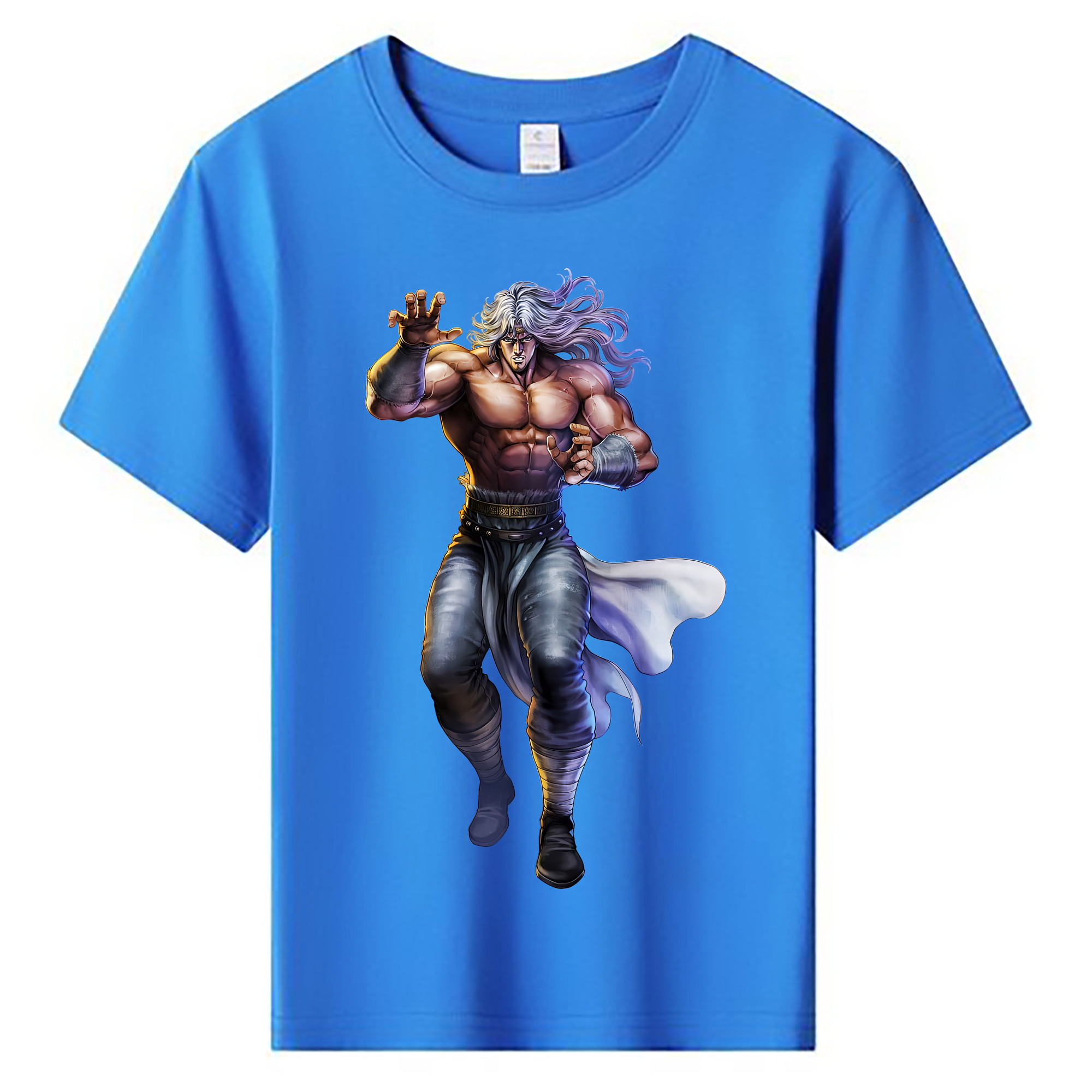 （画像用） 北斗の拳 Fist of the North Star 綿100％キッズTシャツ（フロントプリント）